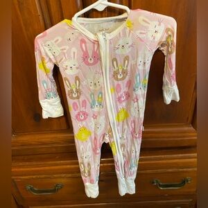 Little Sleepies Pink Bunny Footies